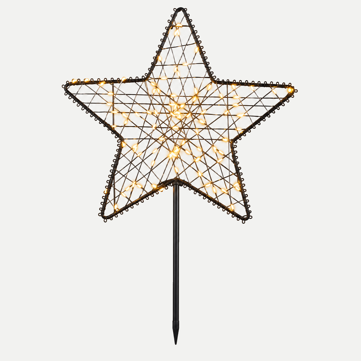 Anna's Collection Verlicht Kerstfiguur Ster op Steker Metaal Klassiek Warm 85 Lampjes 28 x 82 cm