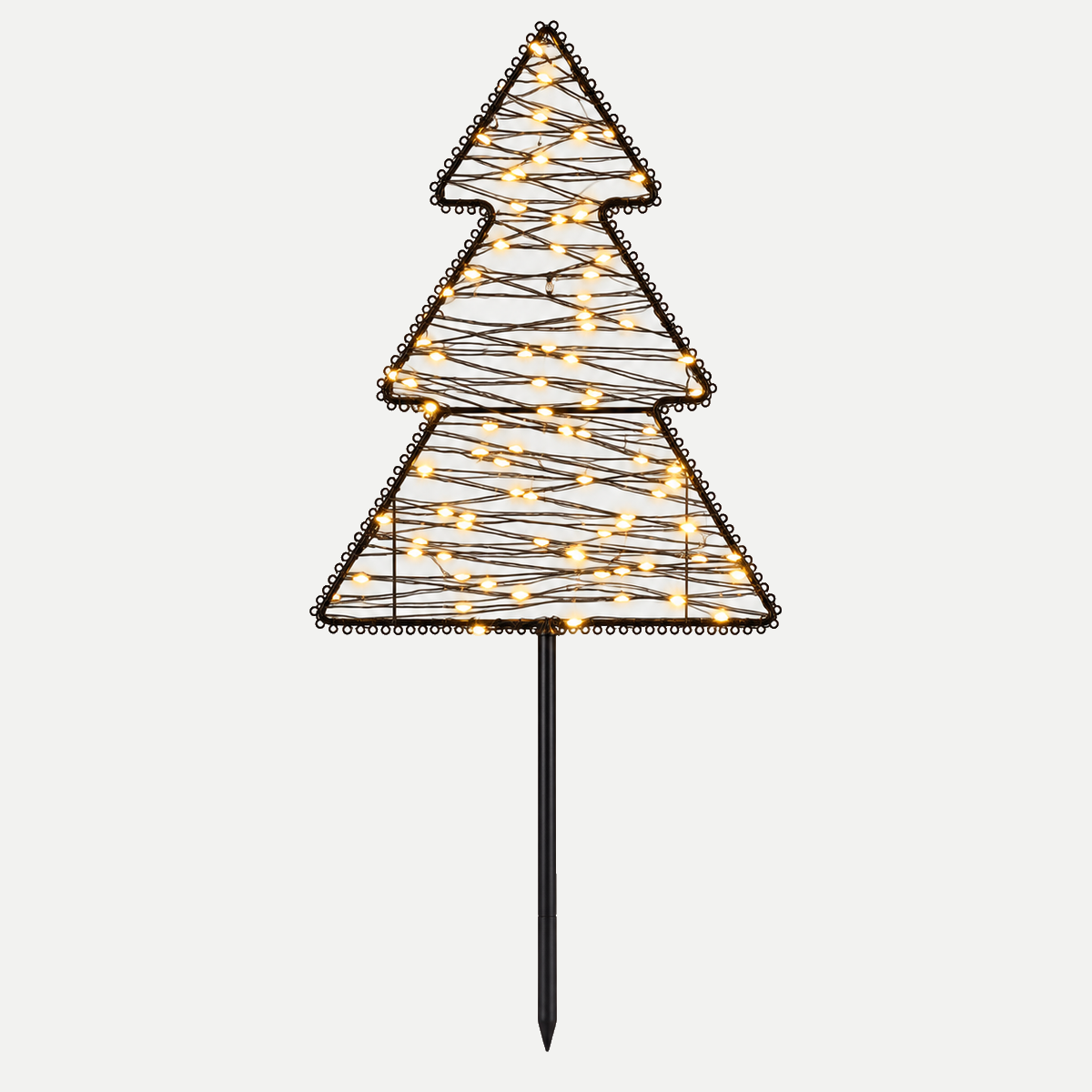 Anna's Collection Verlicht Kerstfiguur Boom op Steker Metaal Klassiek Warm 85 Lampjes 22 x 89 cm