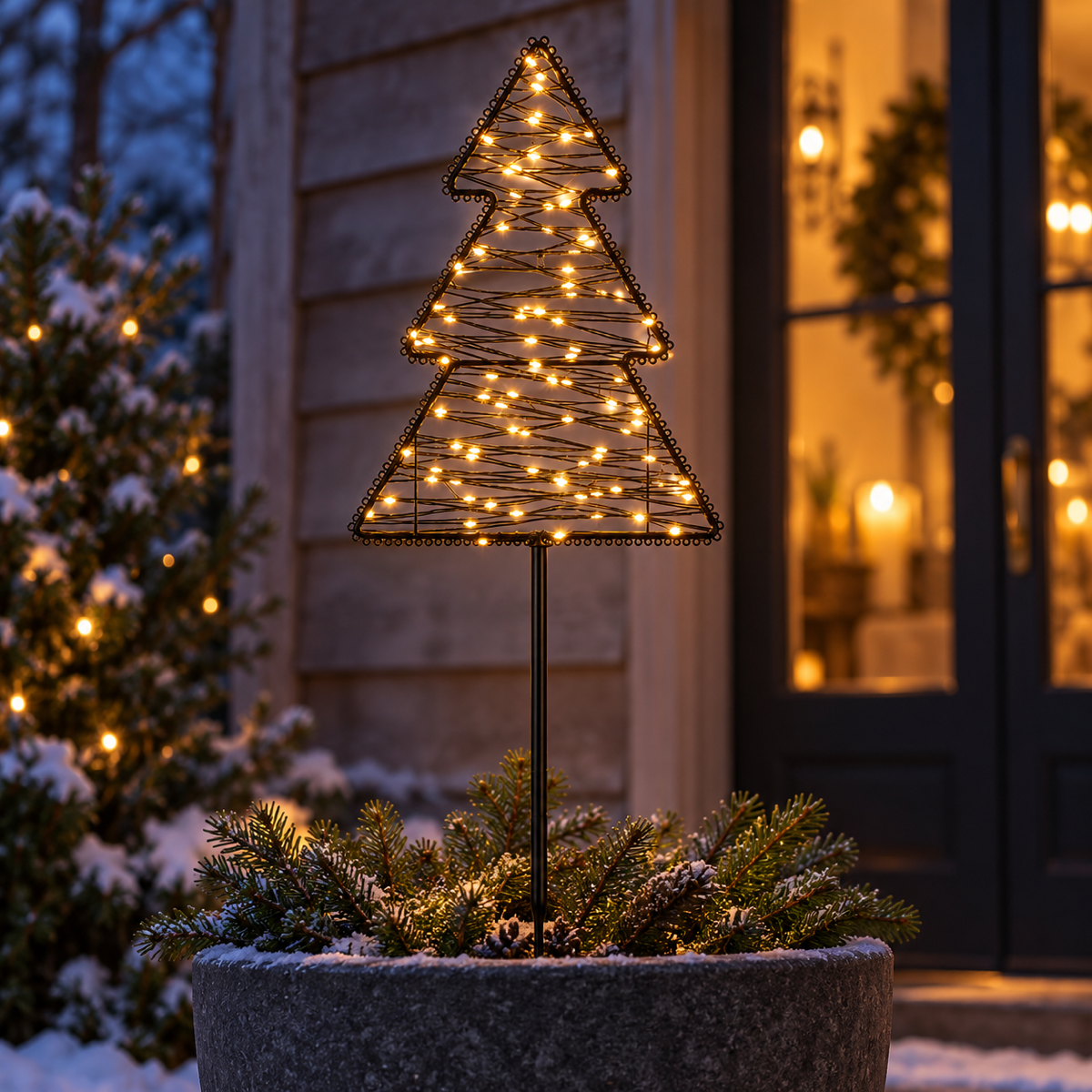 Anna's Collection Verlicht Kerstfiguur Boom op Steker Metaal Klassiek Warm 85 Lampjes 22 x 89 cm