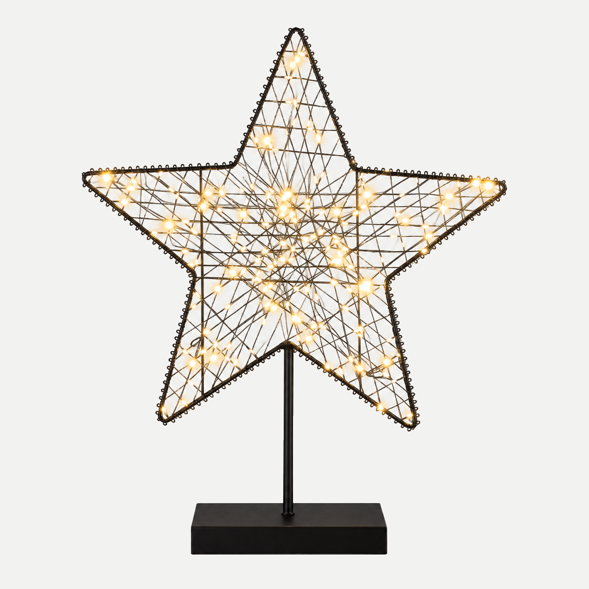 Anna's Collection Verlicht Kerstfiguur Ster op Voet Metaal Klassiek Warm 160 Lampjes 40.5 x 49.5 cm