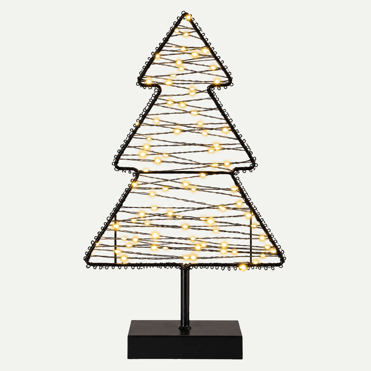 Anna's Collection Verlicht Kerstfiguur Boom op Voet Metaal Klassiek Warm 85 Lampjes 22.5 x 38.5 cm