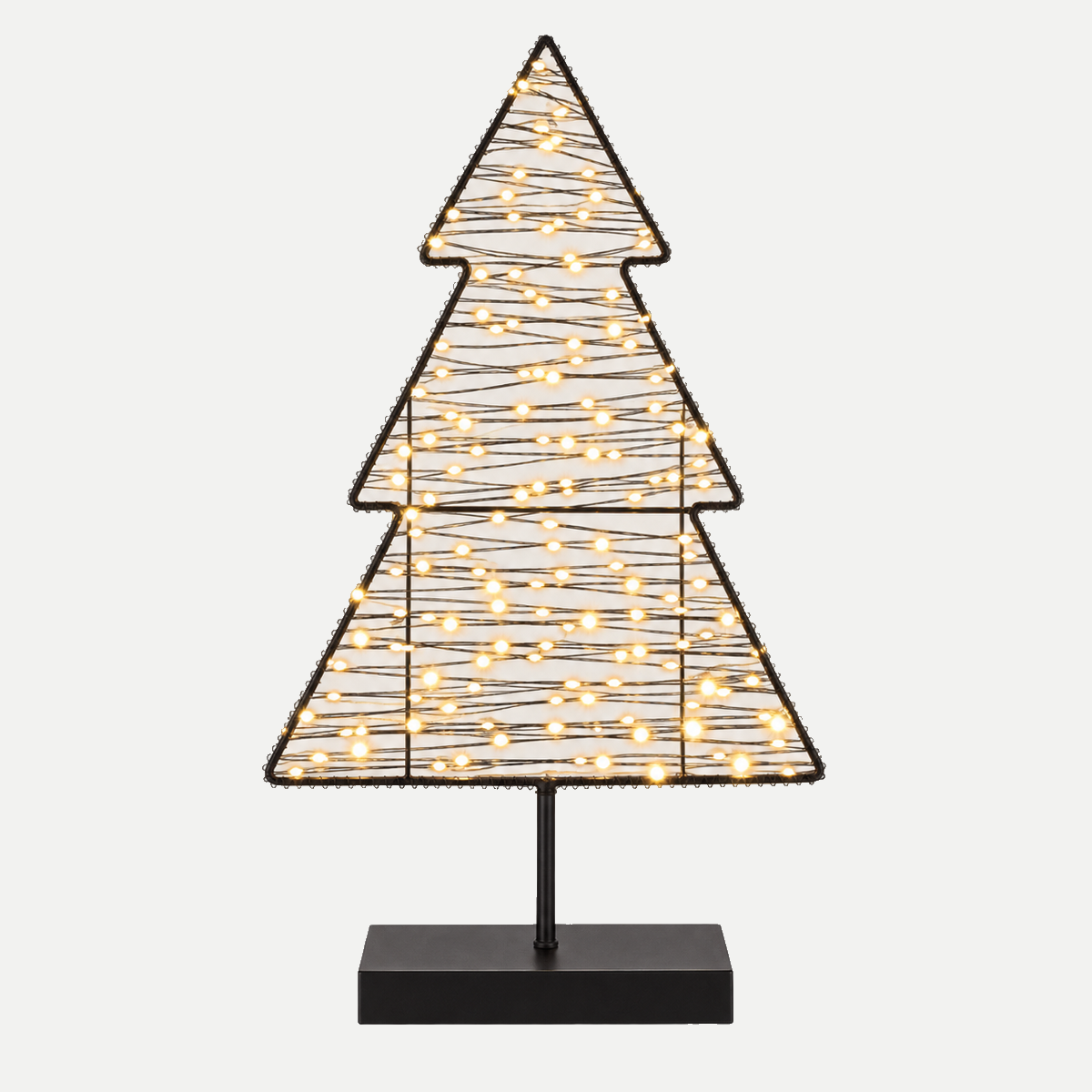 Anna's Collection Verlicht Kerstfiguur Boom op Voet Metaal Klassiek Warm 160 Lampjes 30.5 x 50 cm