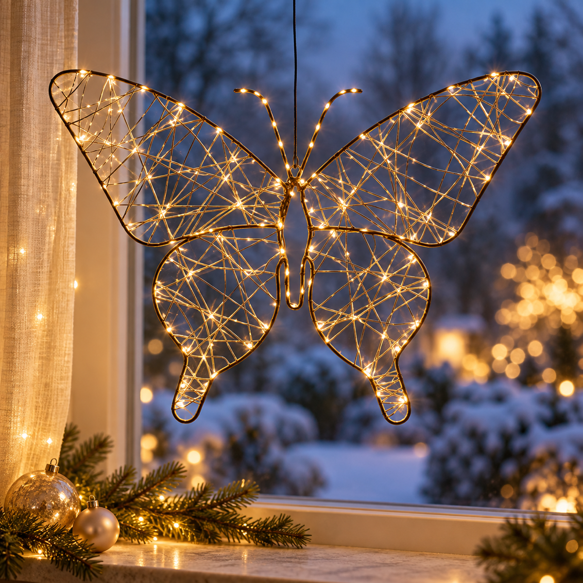 Anna's Collection Verlicht Kerstfiguur Vlinder Klassiek Warm 43 cm
