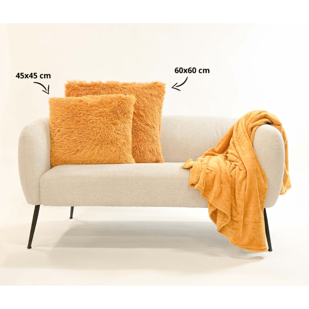 Dutch Decor Sierkussen Fluffy golden glow 60 x 60 cm