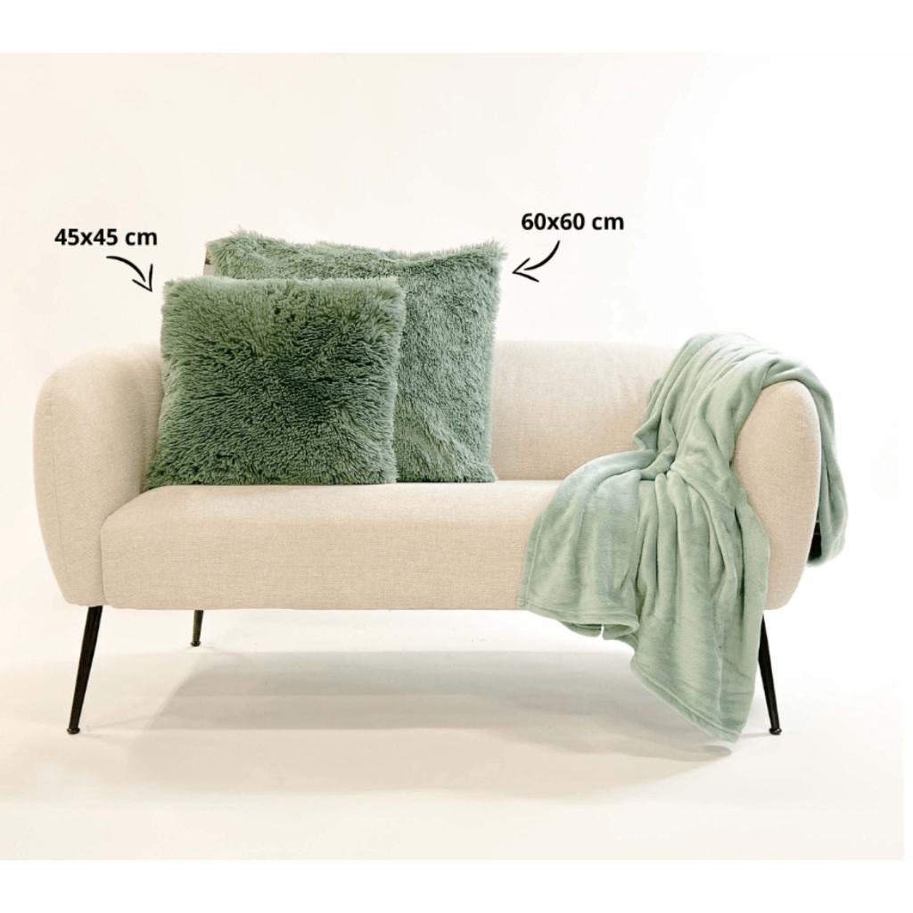 Dutch Decor Sierkussen Fluffy jadeite 60 x 60 cm