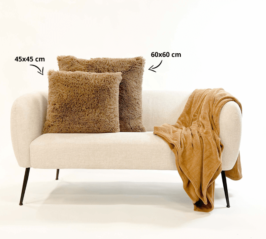 Dutch Decor Sierkussen Fluffy tobacco brown 45 x 45 cm