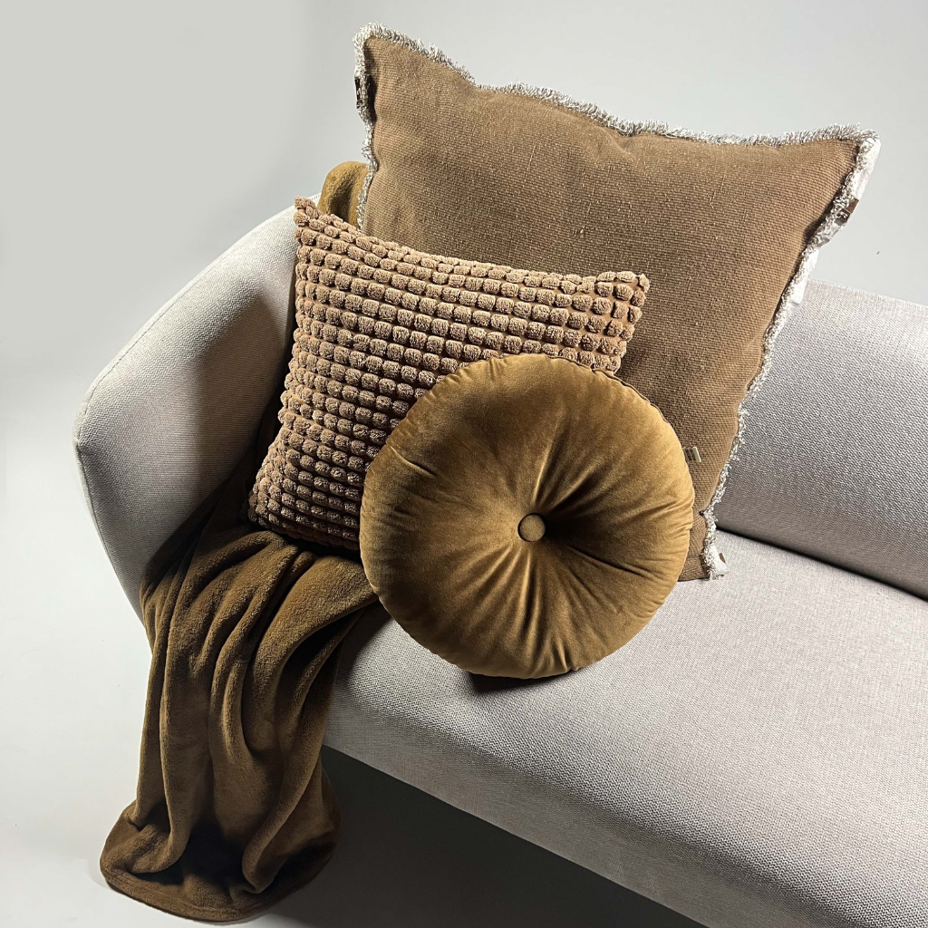 Dutch Decor Plaid Billy tobacco brown 150 x 200 cm