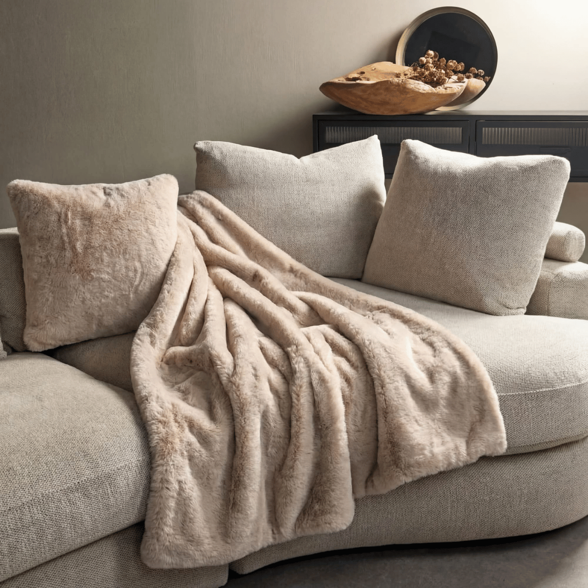 Dutch Decor Plaid Zinzi Pumice Stone 140 x 180 cm