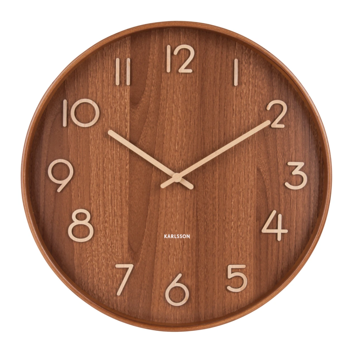 Karlsson Wandklok Pure Donker Lindehout medium