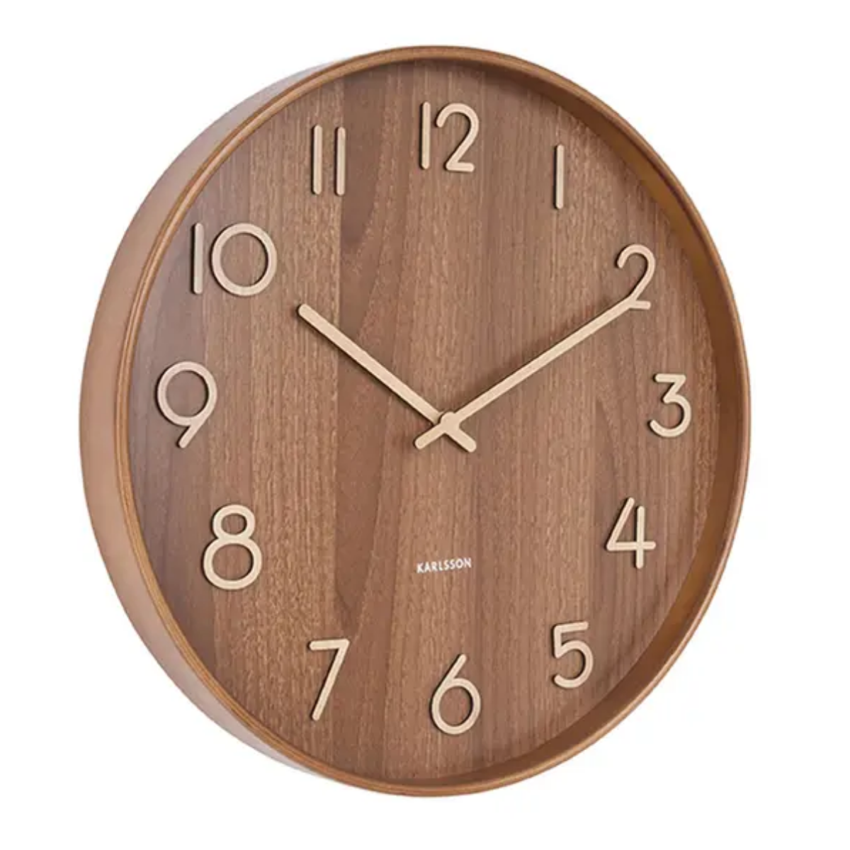 Karlsson Wandklok Pure Donker Lindehout medium