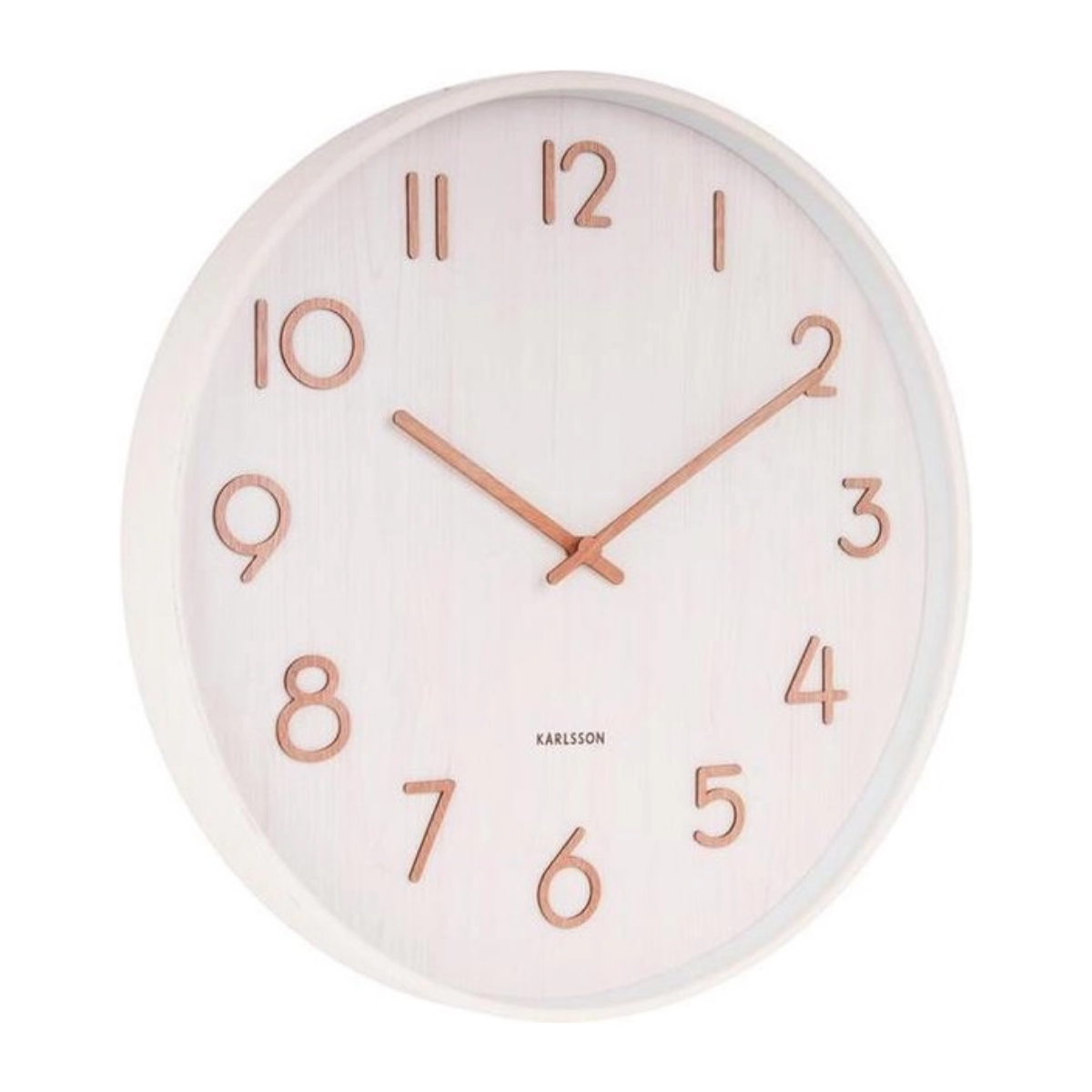 Karlsson Wandklok Pure Lindehout Medium Wit 40 x 4.5 cm