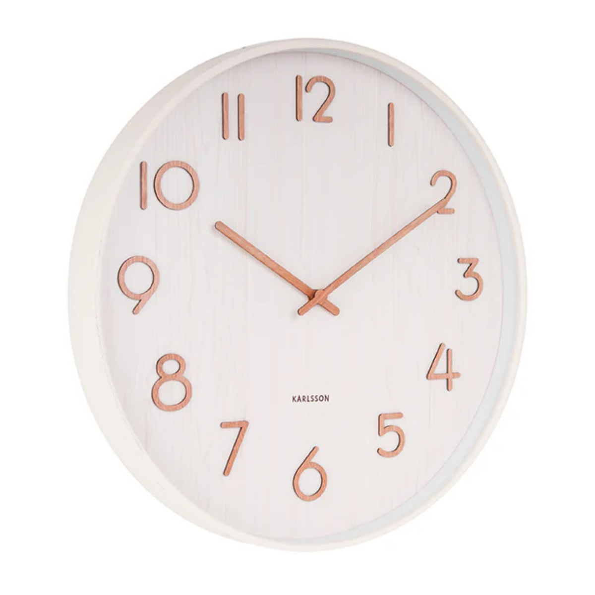 Karlsson Wandklok Pure Lindehout Wit Large 60 x 5.4 cm