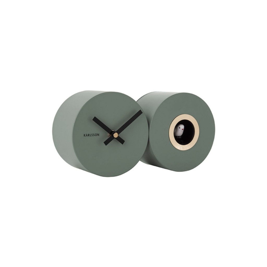 Karlsson Wandklok Duo Koekoeksklok Mat Groen