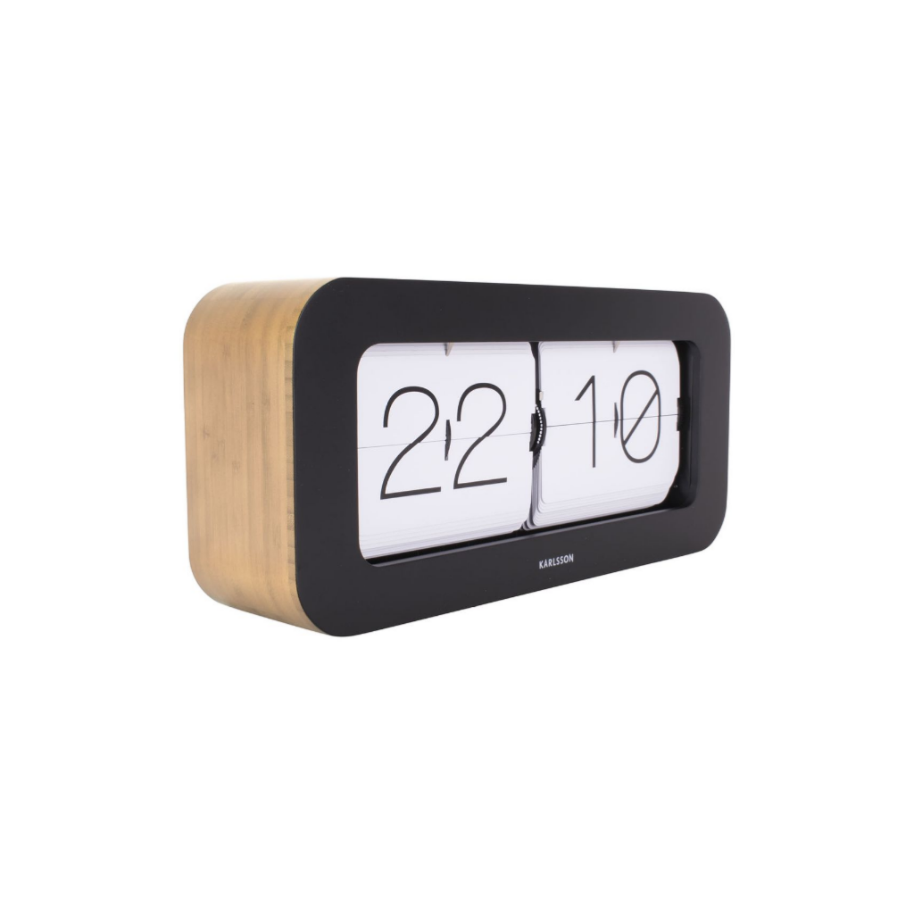 Karlsson Flipklok Matiz Bamboe Zwart