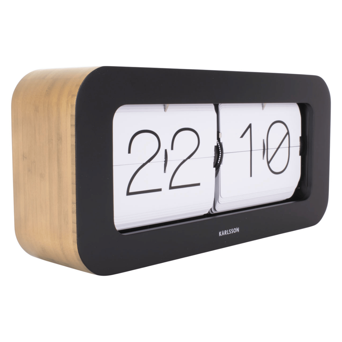 Karlsson Flipklok Matiz Bamboe Zwart