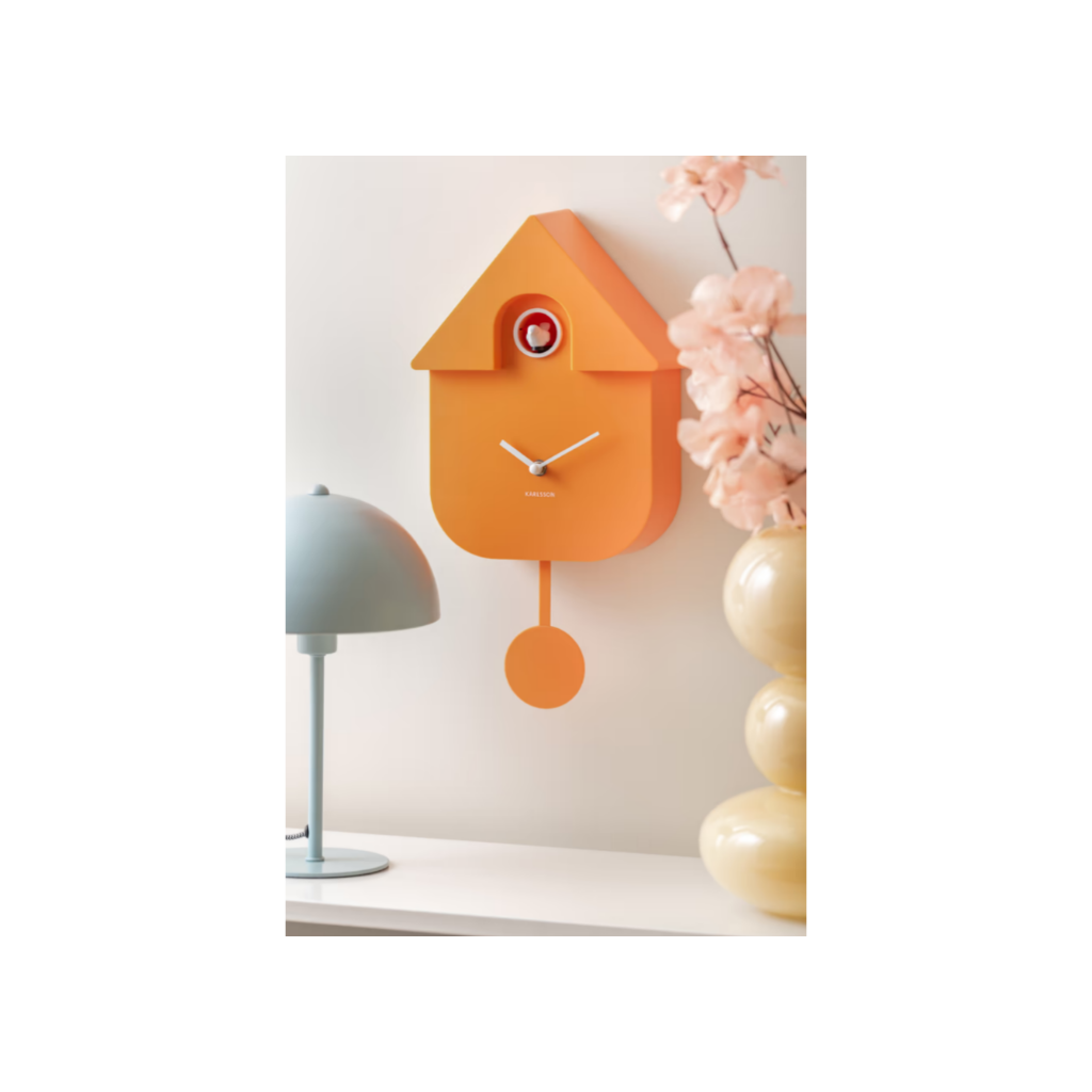 Karlsson Wandklok Moderne Koekoeksklok Oranje
