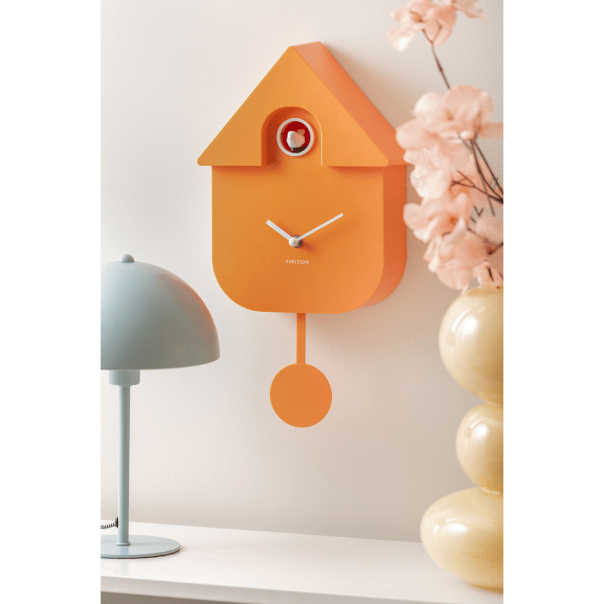 Karlsson Wandklok Moderne Koekoeksklok Oranje
