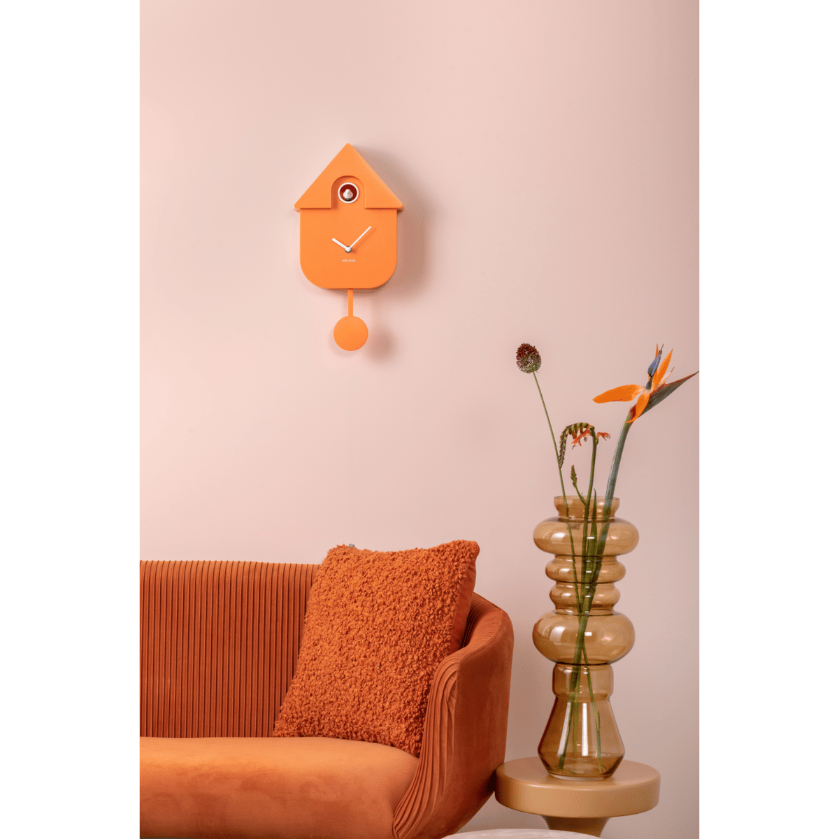 Karlsson Wandklok Moderne Koekoeksklok Oranje