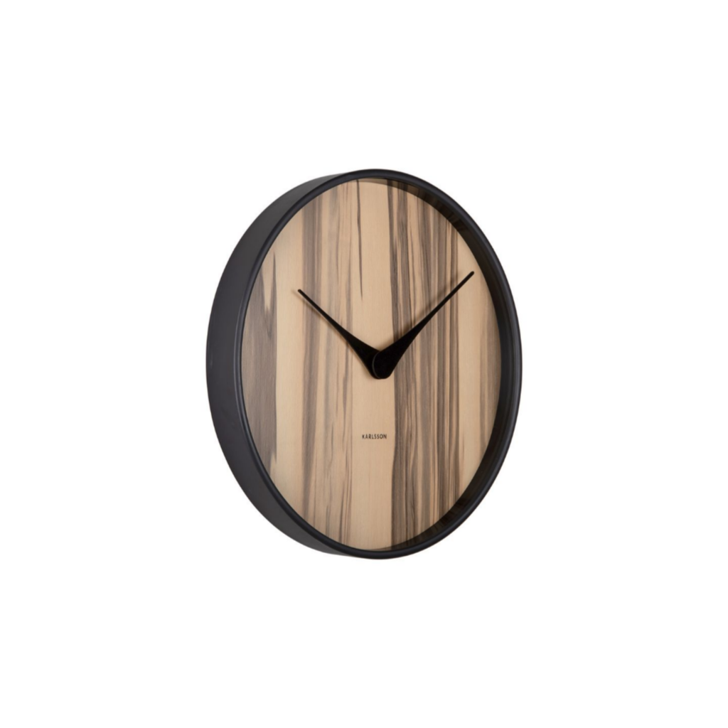 Karlsson Wandklok Hout Melange Hout Licht Bruin