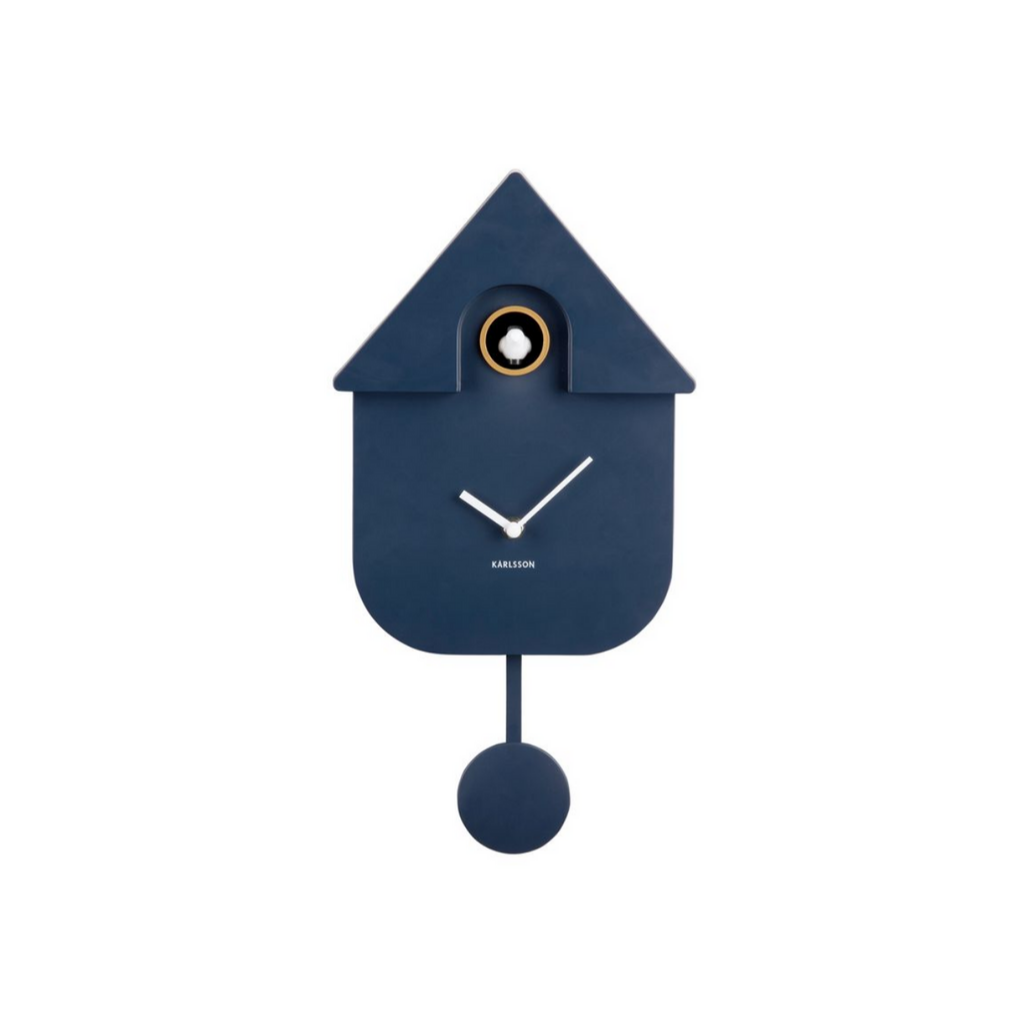 Karlsson Wandklok Modern Koekoeksklok Donkerblauw 8.5 x 21.5 x 41 cm