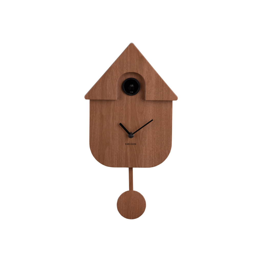 Karlsson Wandklok Moderne Koekoeksklok Bruin