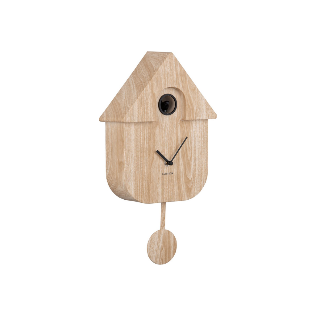 Karlsson Wandklok Modern Koekoeksklok Naturel 8.5 x 21.5 x 41 cm