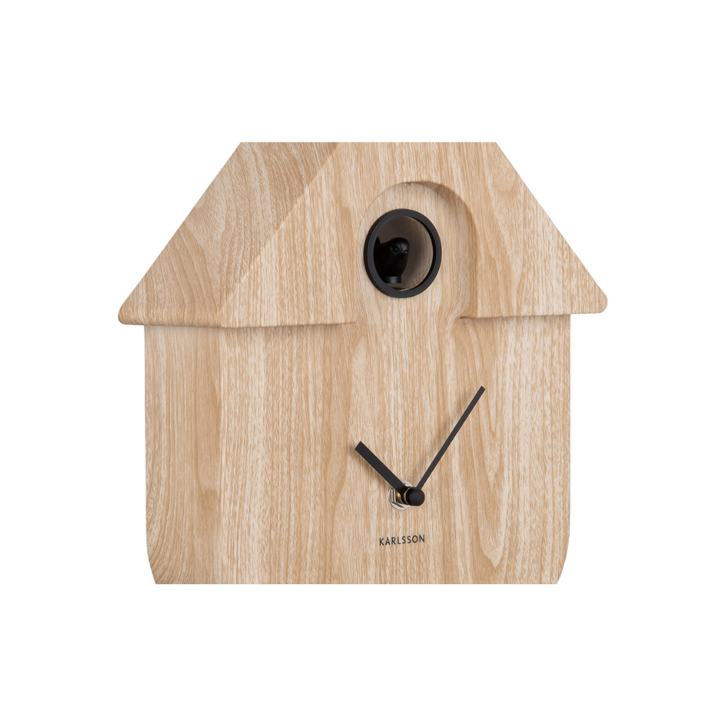 Karlsson Wandklok Modern Koekoeksklok Naturel 8.5 x 21.5 x 41 cm