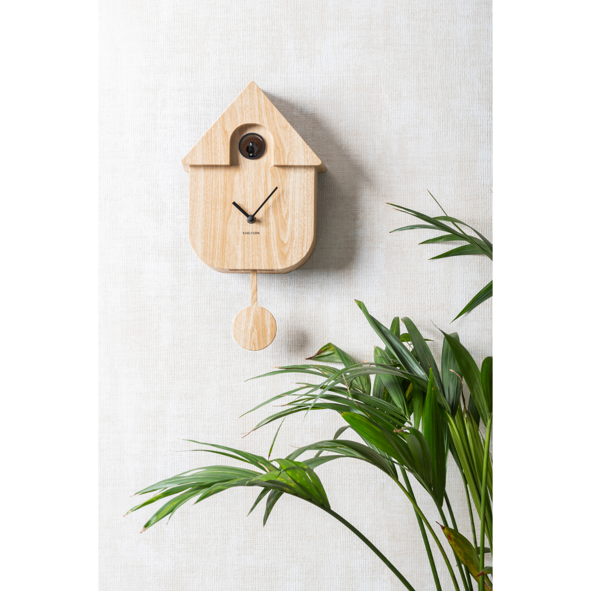Karlsson Wandklok Modern Koekoeksklok Naturel 8.5 x 21.5 x 41 cm