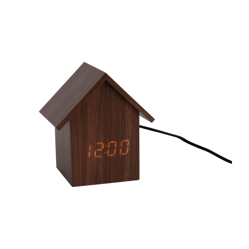 Karlsson Wekker House LED Houtfineer Bruin