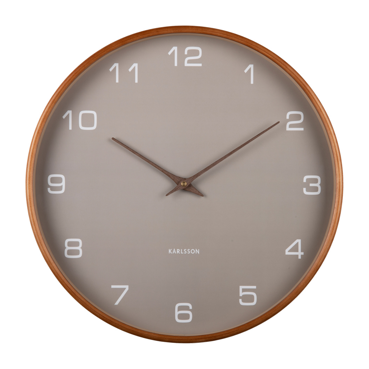 Karlsson Wandklok Acento Hout Lichtgrijs 40 x 5 cm