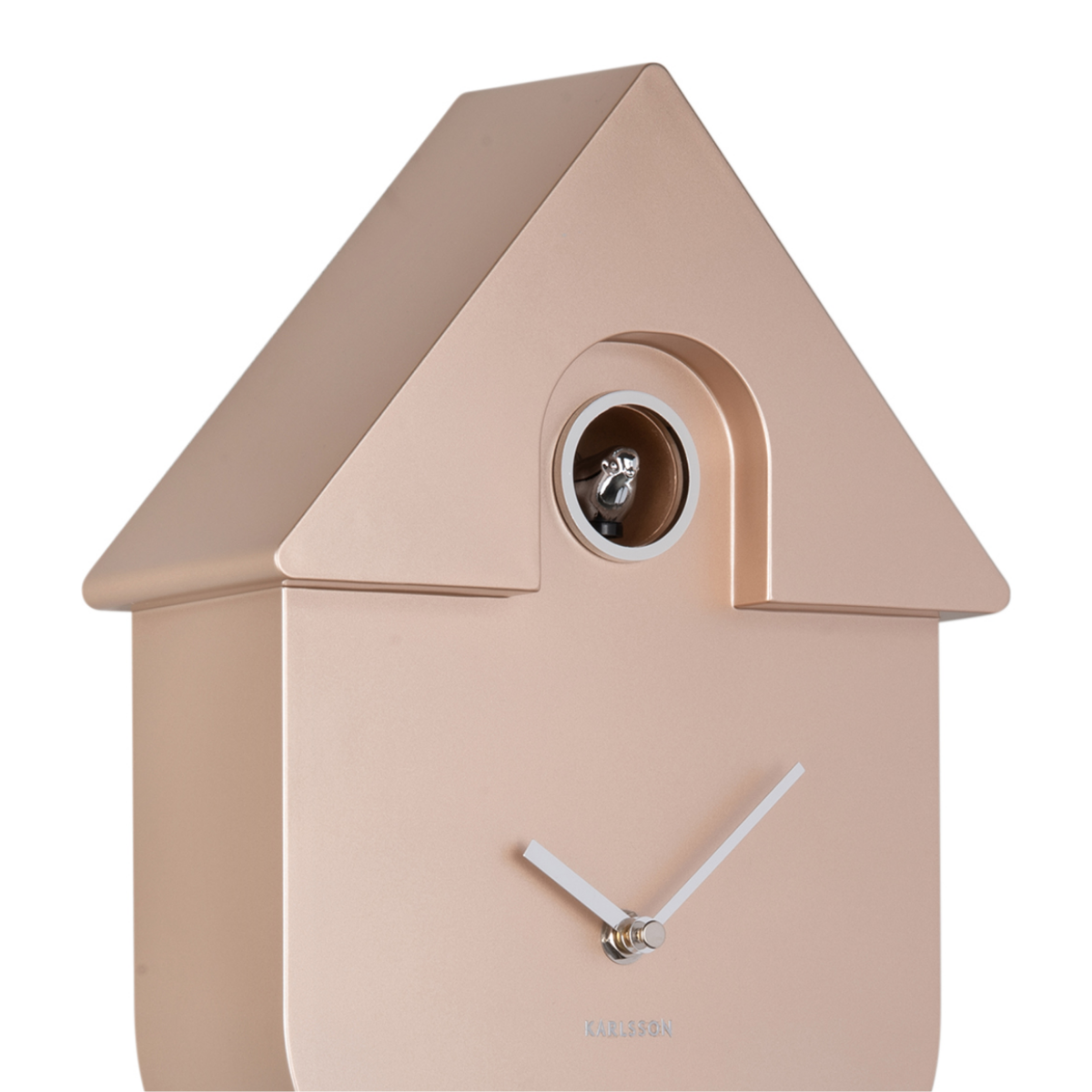 Karlsson Wandklok Modern Koekoeksklok Metallic Roze Goud 8.5 x 21.5 x 41 cm