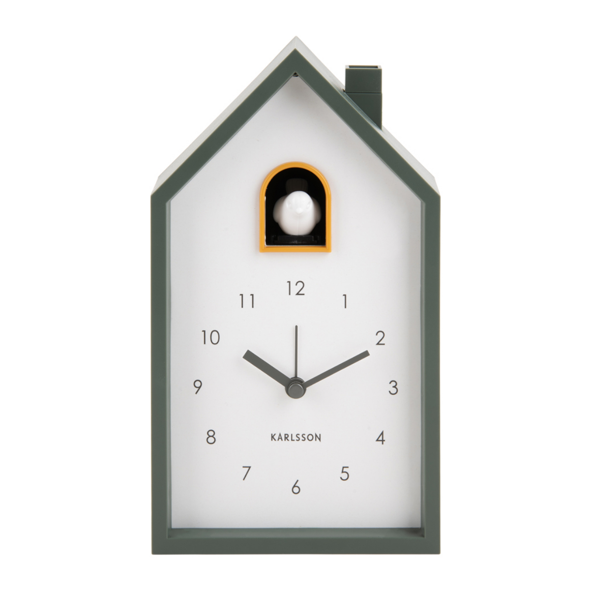 Karlsson Wekker Modern Koekoeksklok Jungle Groen 12 x 6 x 20 cm