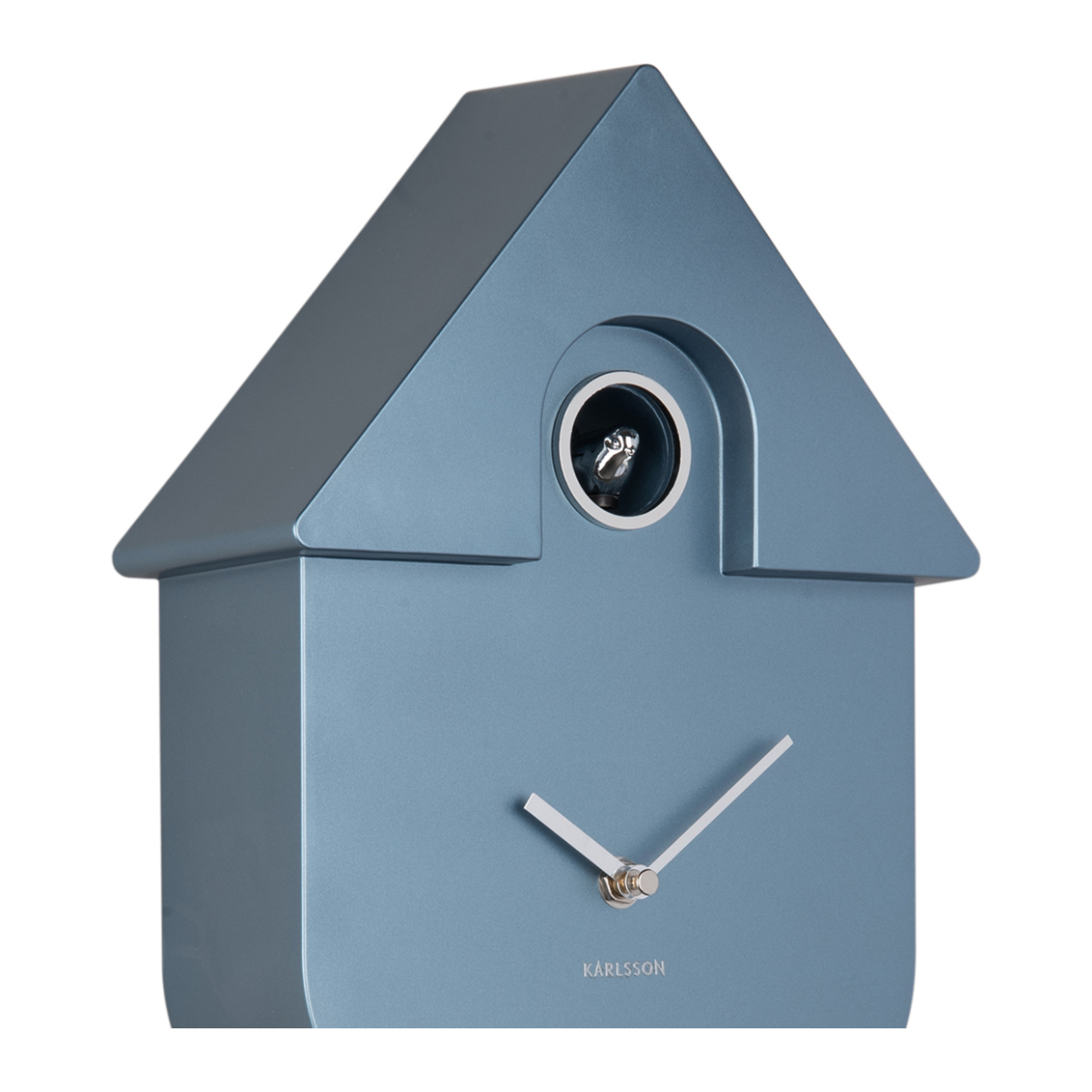 Karlsson Wandklok Modern Koekoeksklok Metallic Donkerblauw 8.5 x 21.5 x 41 cm