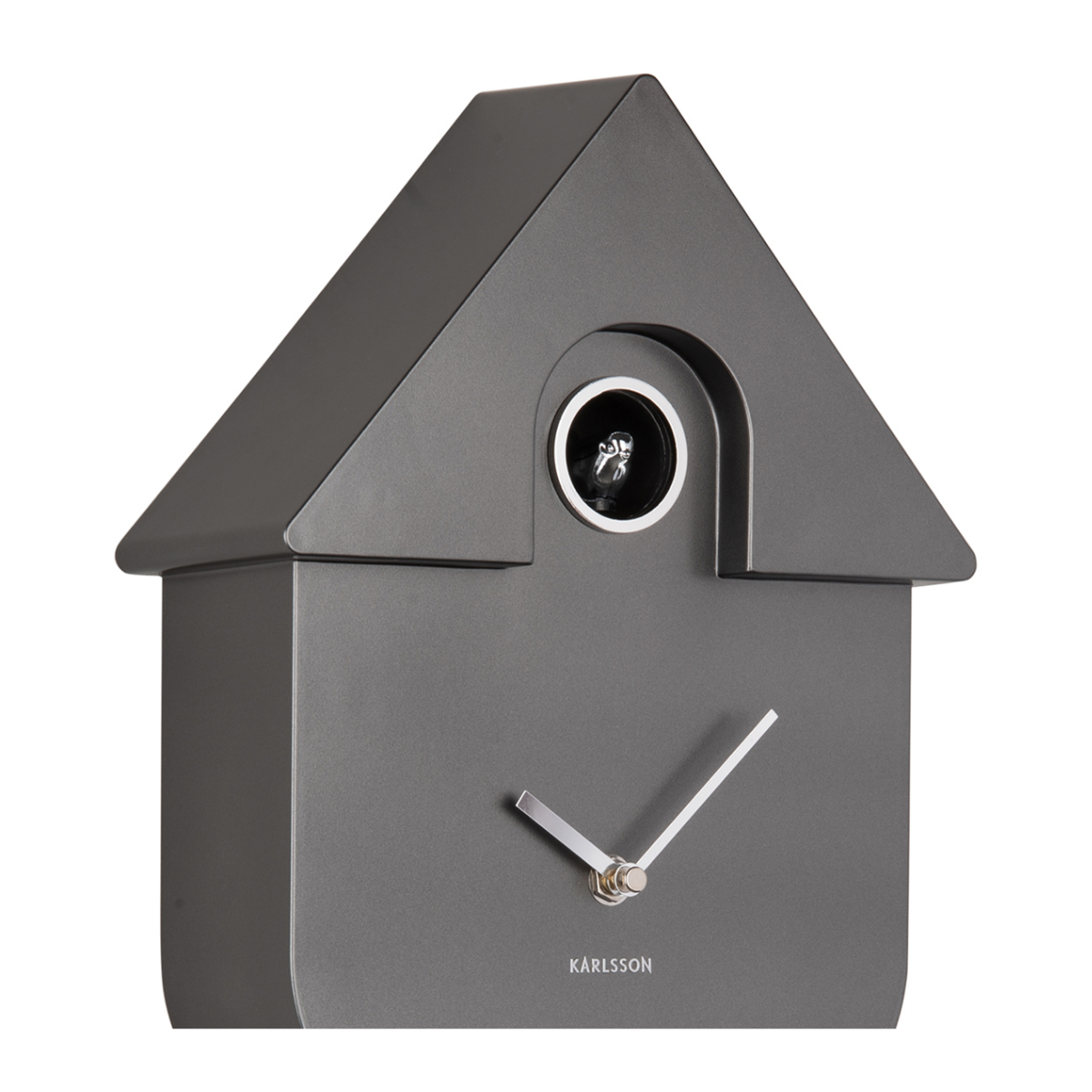 Karlsson Wandklok Modern Koekoeksklok Metallic Donkergrijs 8.5 x 21.5 x 41 cm