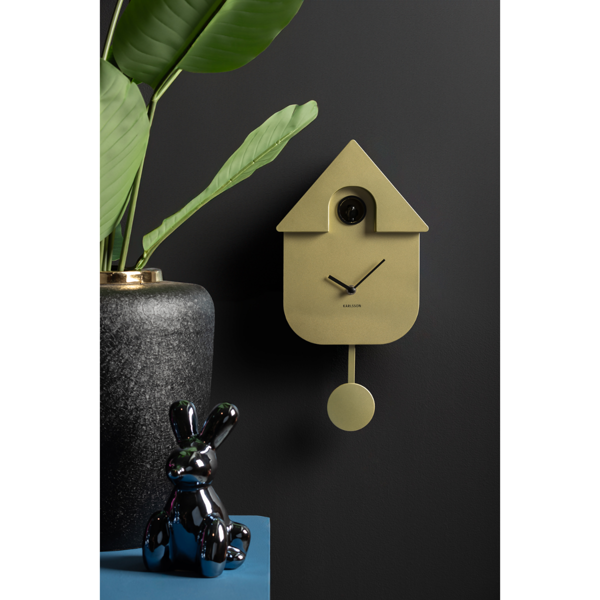 Karlsson Wandklok Modern Koekoeksklok Metallic Goud 8.5 x 21.5 x 41 cm