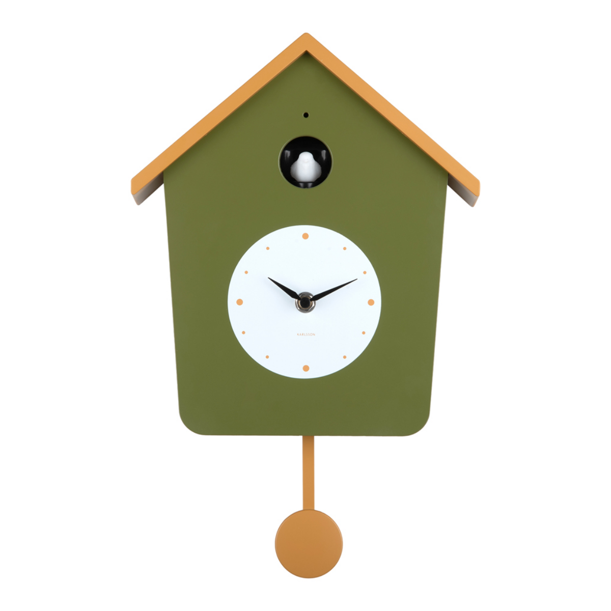 Karlsson Wandklok Light Koekoeksklok Legergroen 23 x 10.5 x 26.4 cm
