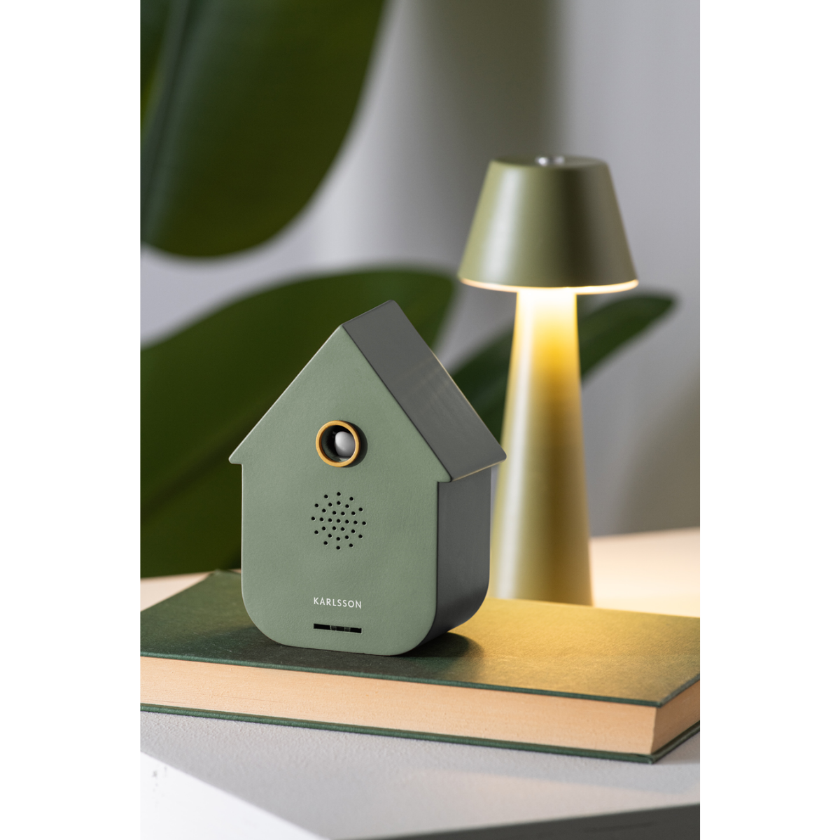 Karlsson Soundbox Modern Koekoeksklok Jungle Groen 12 x 7.5 x 11.5 cm