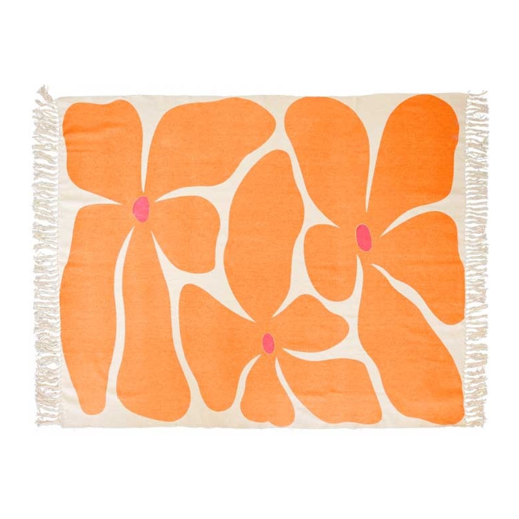 Unique Living Plaid Melia apricot 125 x 150 cm