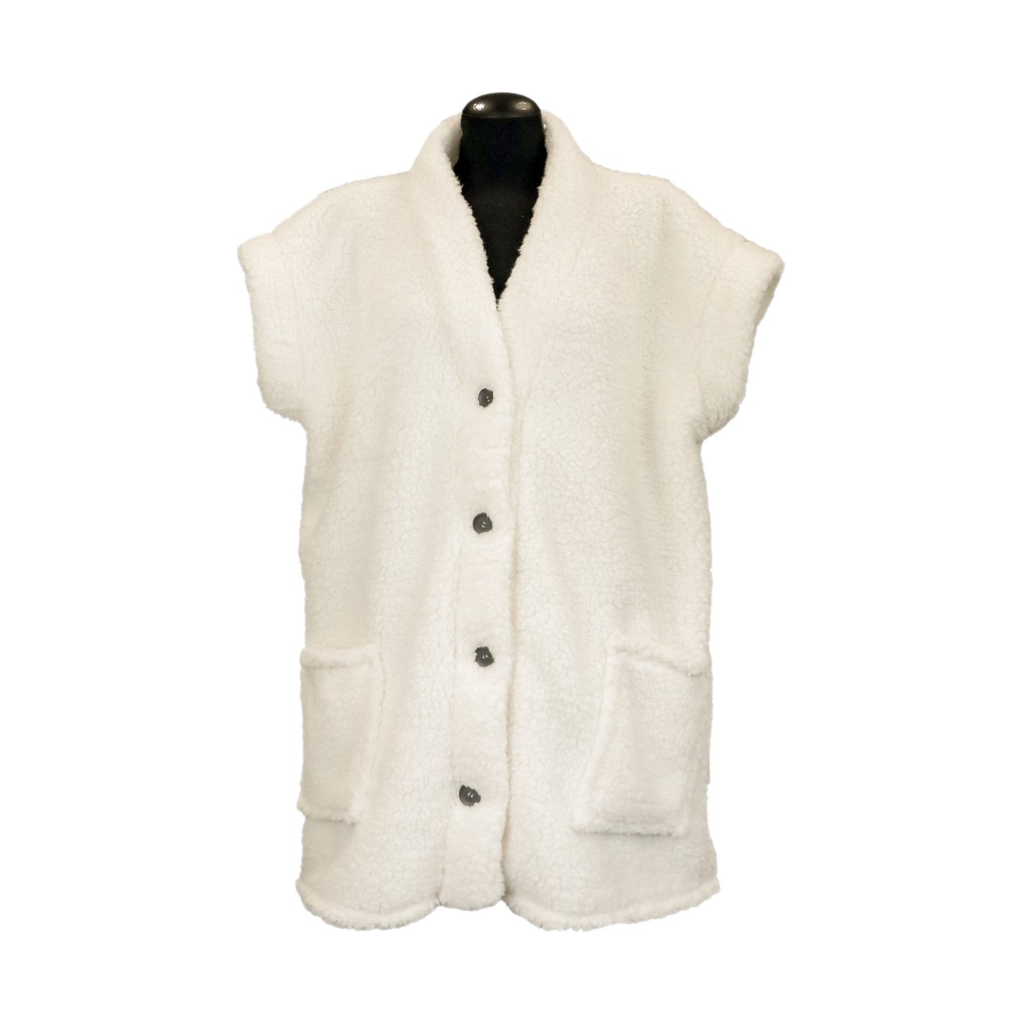 Unique Living Bodywarmer Mae dove white 70 x 87 cm