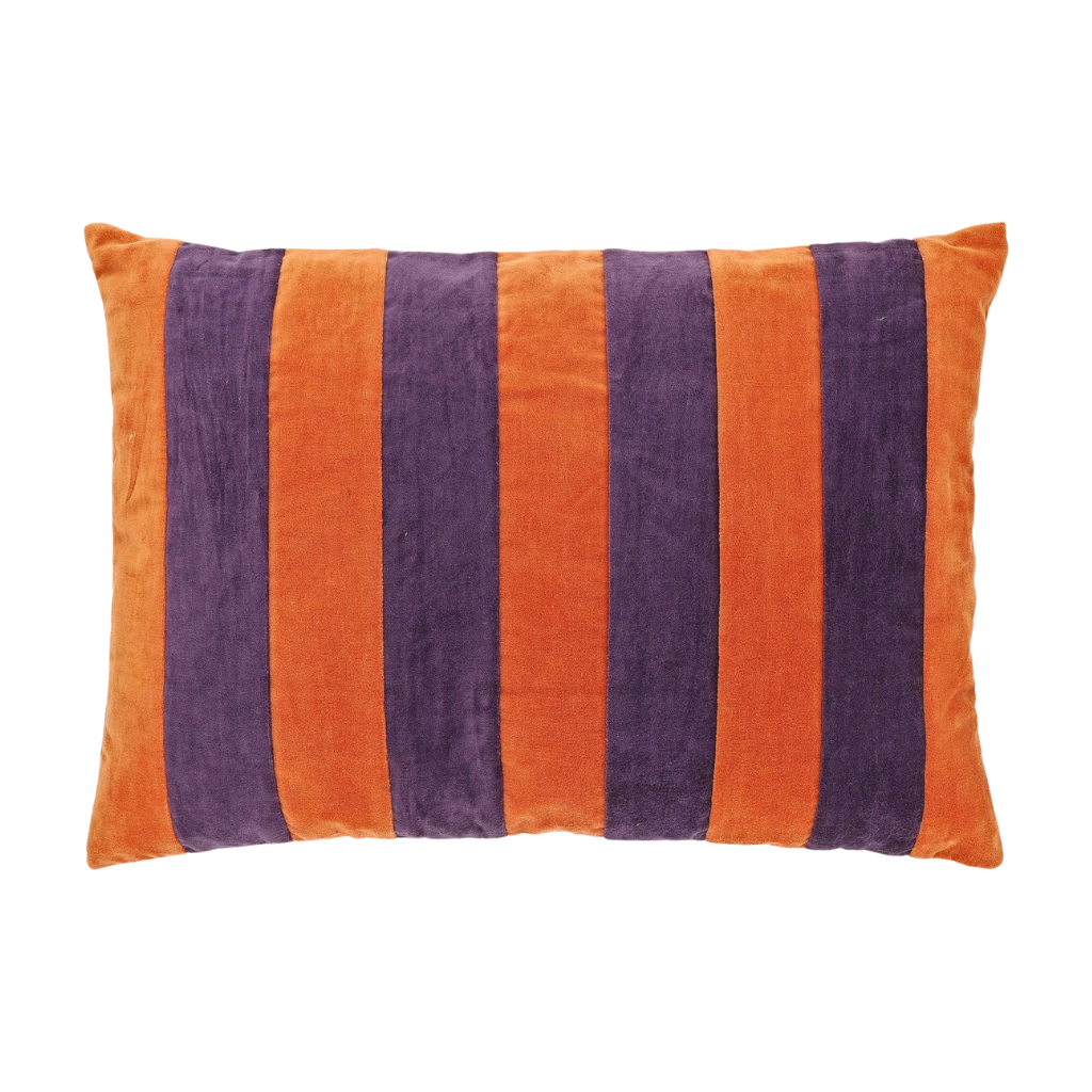 Unique Living Kussen Mika streep oranje paars 40 x 60 cm