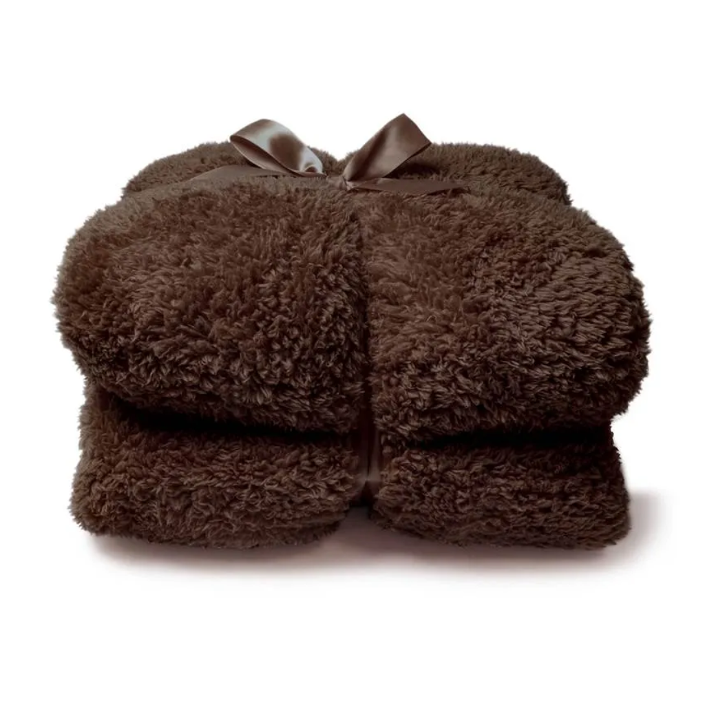 Unique Living Teddy Plaid Rocky Brown 150 x 200