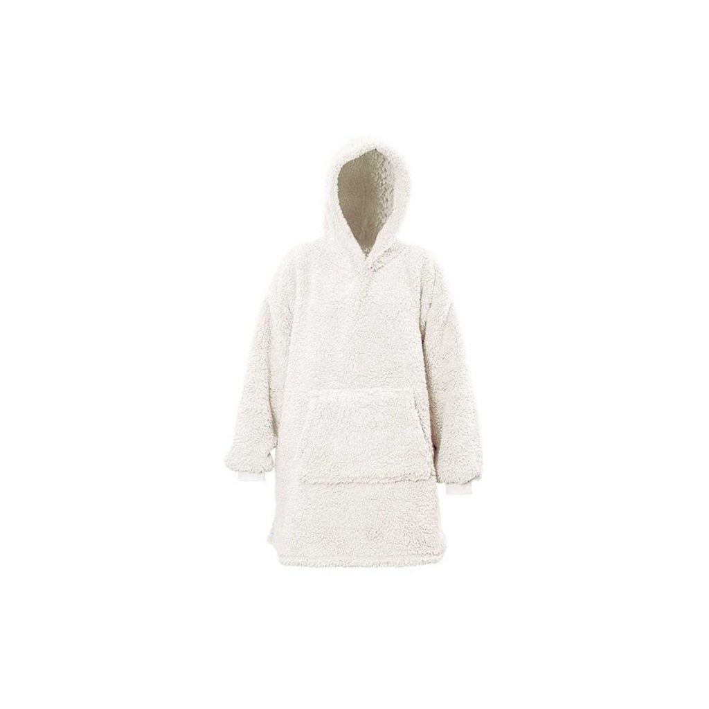 Unique Living Hoodie Teddy Dove White