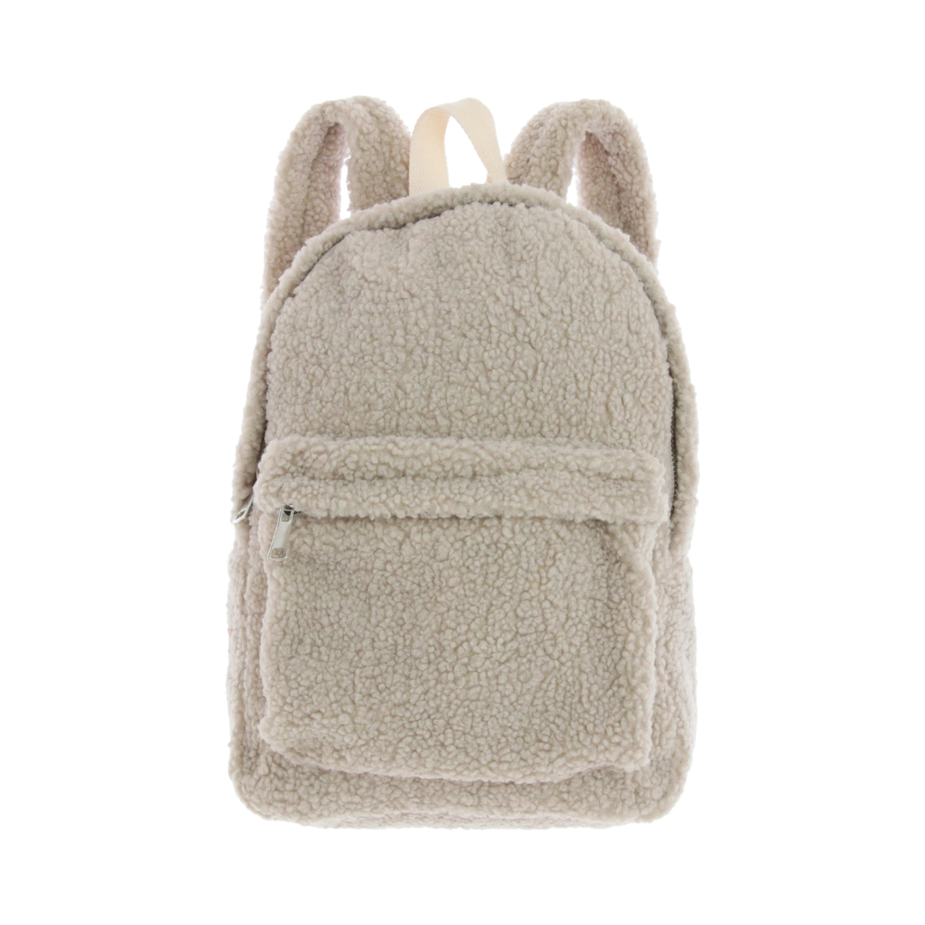 Unique Living Rugzak Teddy grijs 32 x 24 x 8 cm