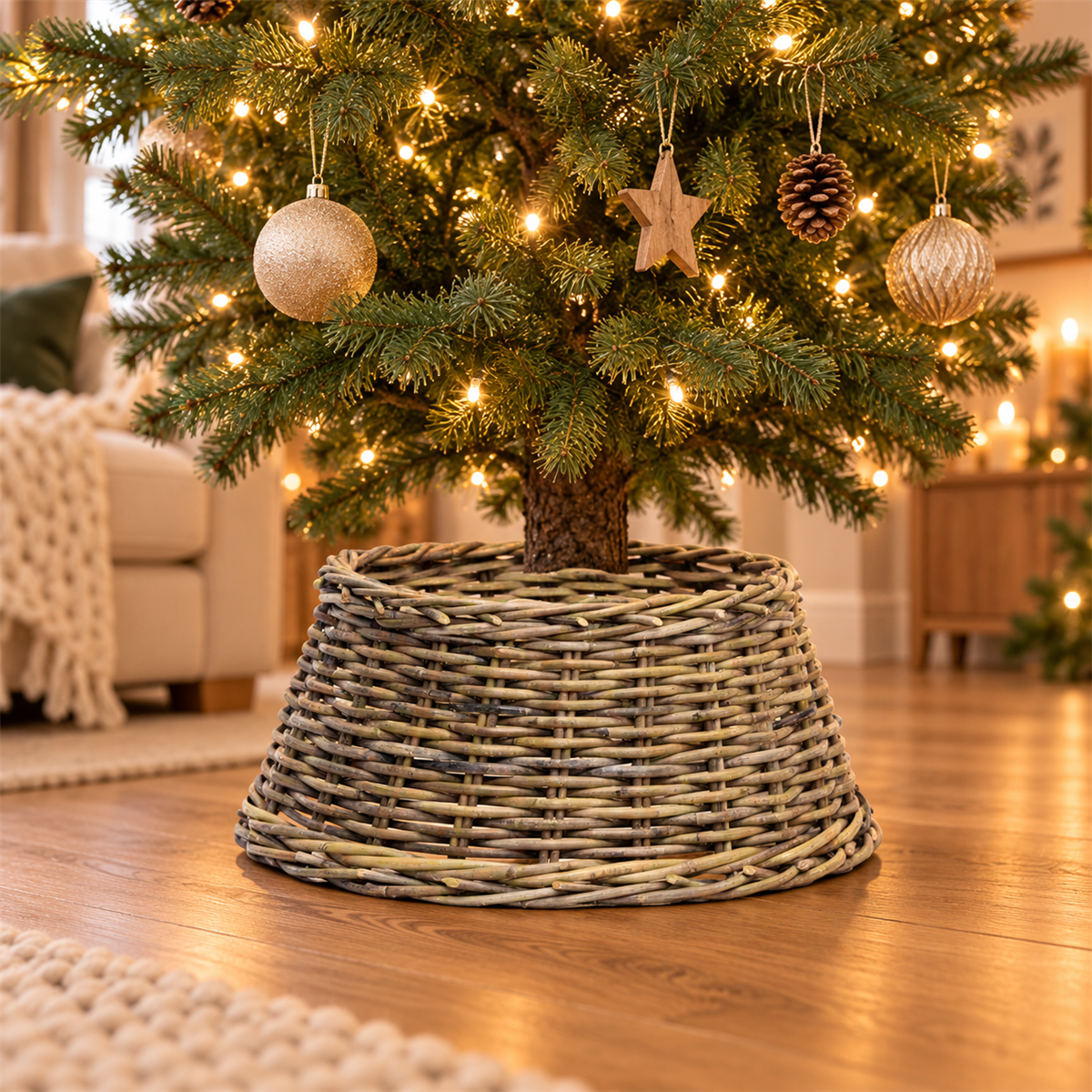 Van der Leeden Kerstboomhuls Grijs 20 x 50 cm