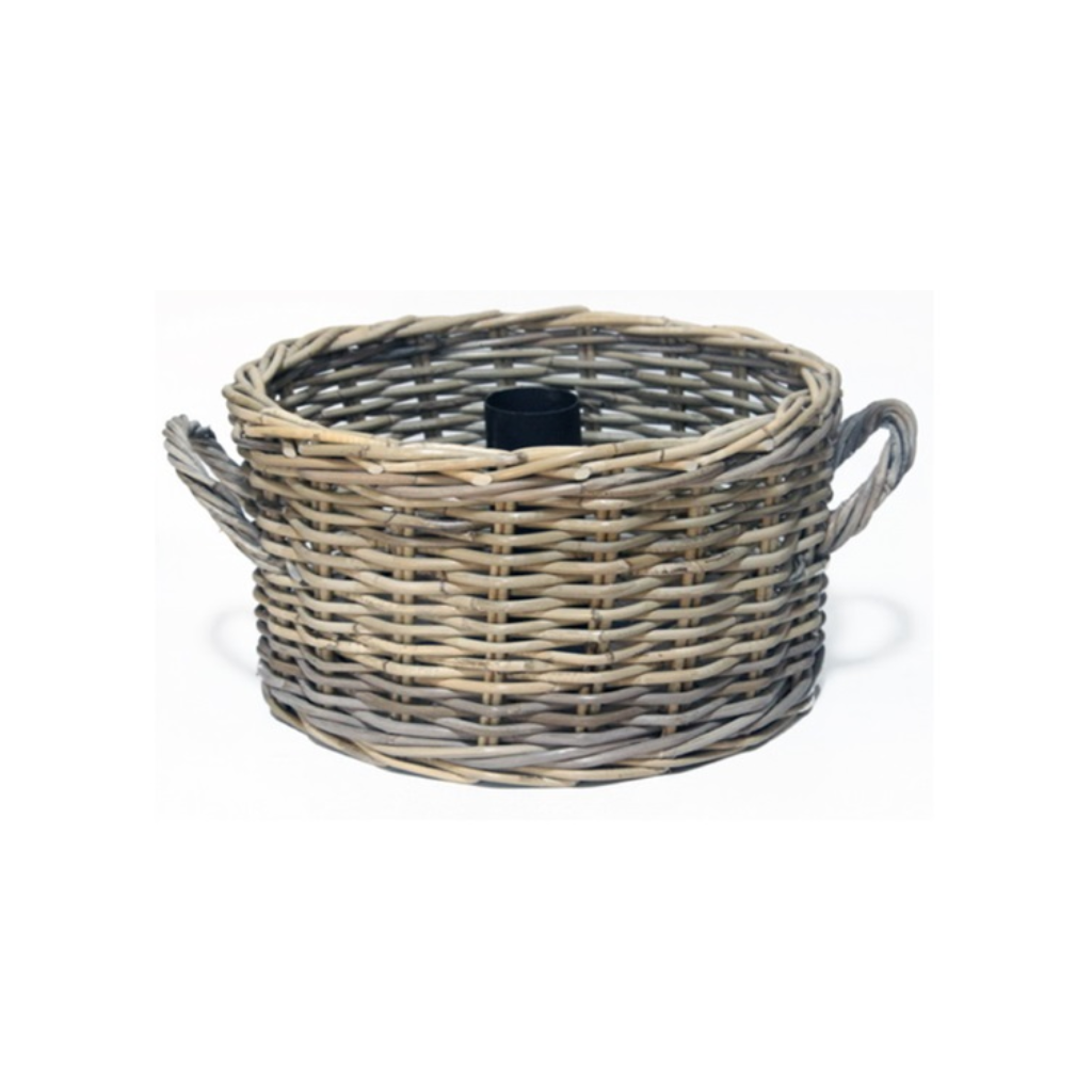 Van der Leeden Parasolvoet Rotan Grijs 48 x 25 cm