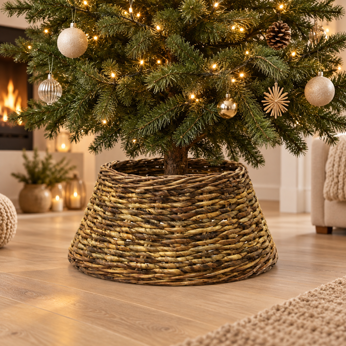 Van der Leeden Kerstboomhuls Abaca Naturel 60 x 26 cm