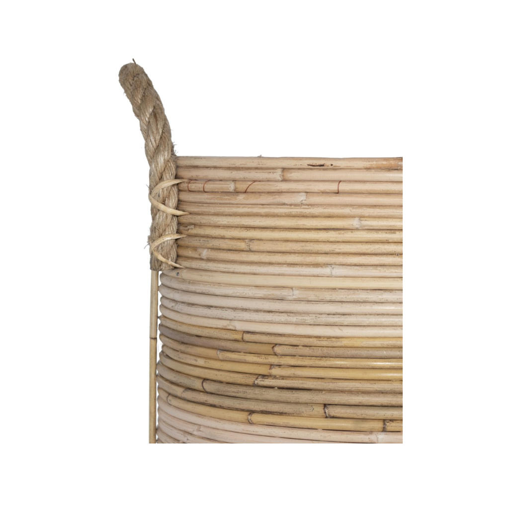 Van der Leeden Plantenmand Streep Grijs 35x40