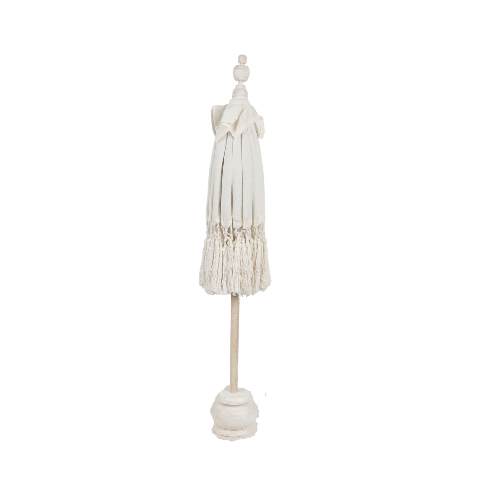 Van der Leeden Parasol Bali Small Macrame Wit 75 x 50 cm