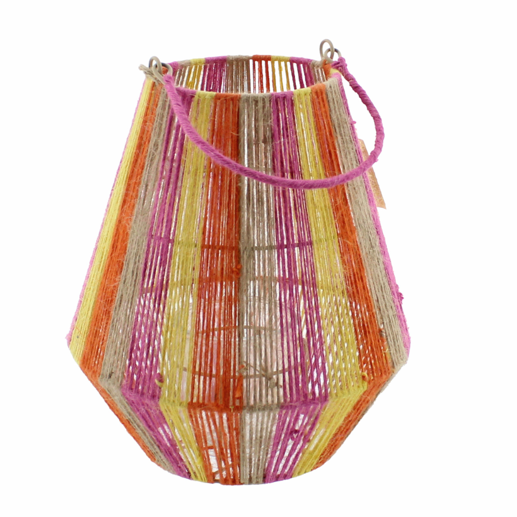 Van der Leeden Windlicht Jute Tropical 26 x 30 cm