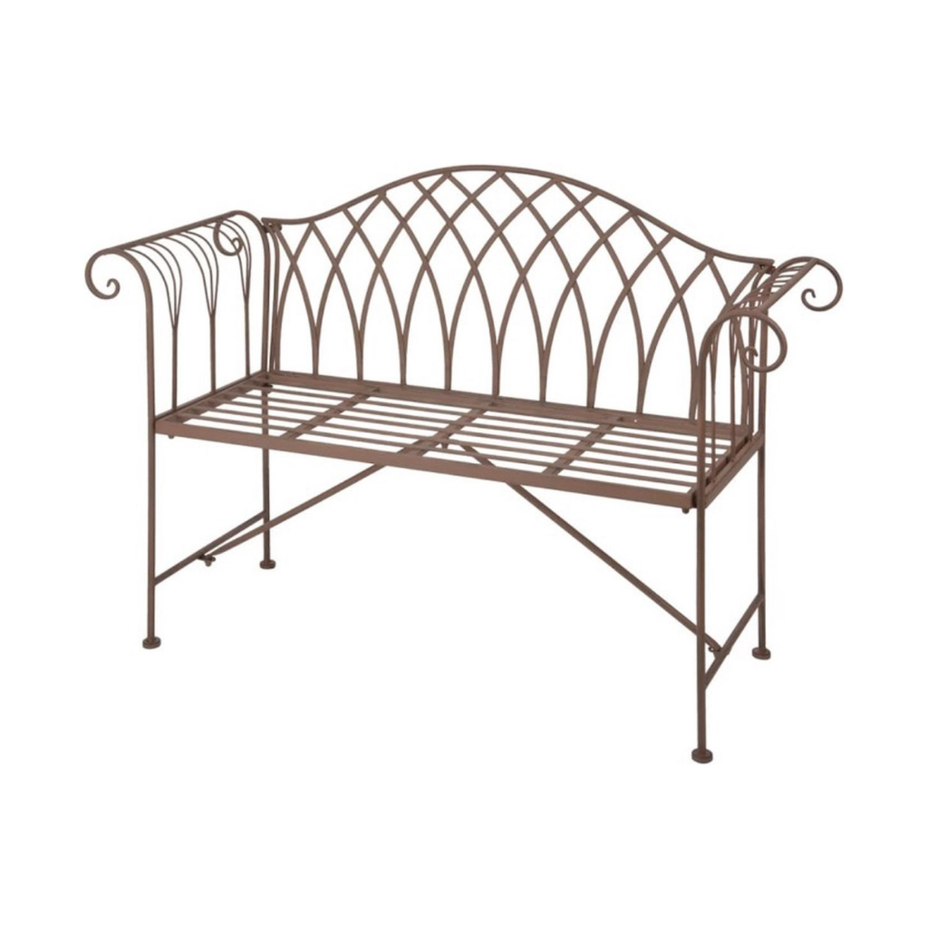 Esschert Design Tuinbank 2-zits Bruin 129.7 x 44.7 x 90.5 cm